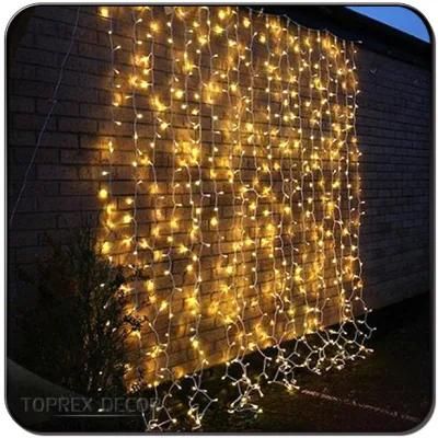 Toprex Holiday Supplies Custom Warm White LED Christmas Curtains