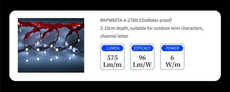 7W 50mm Cut Zig Zag 60LEDs/M 6.8mm S-Type LED Tape Strip