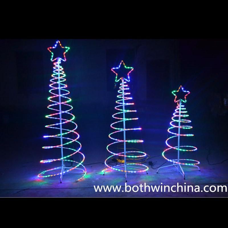 Christmas LED Rope Spiral Tree Lights with CE RoHS SGS