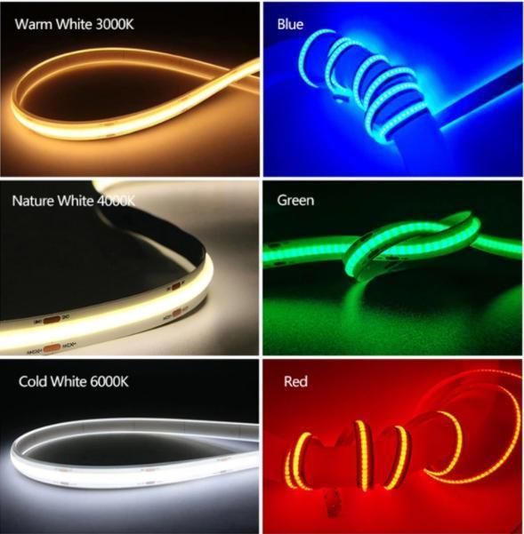 DC24V 12V Warm White Flexible LED COB Light Strip