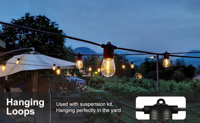 LED String Lights Solar Patio Lights for Backyard Patio Porch Cafe