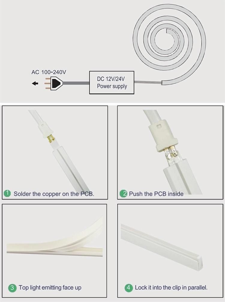 Hot-LED Neon Tube with 3528/2835/5050 Silicon Gel Cover Strip