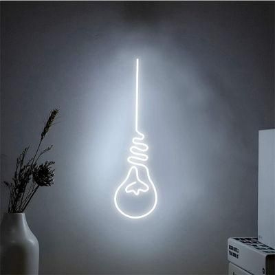 Drop Shipping PVC Silicone Advertising Custom Made Wall Light Bulb Neon Sign Custom