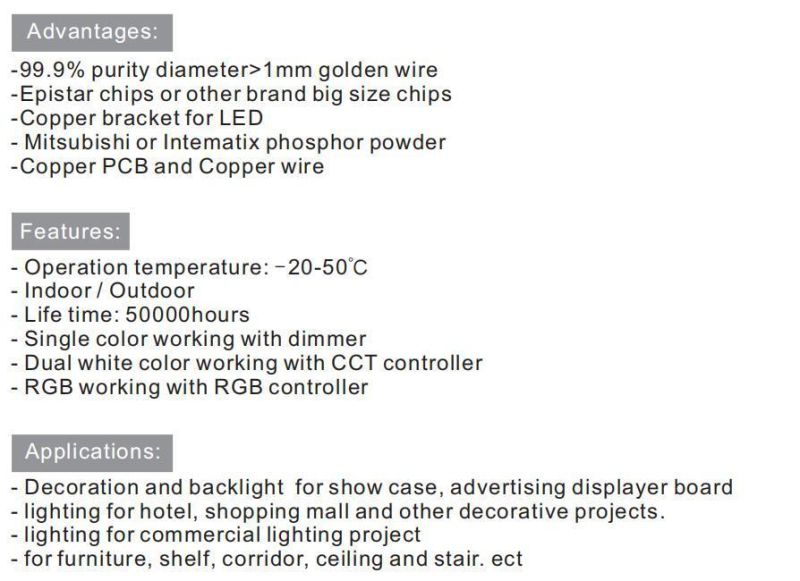 60/120/180/240/300 LED/M DC 24V LED Strip Warm/White