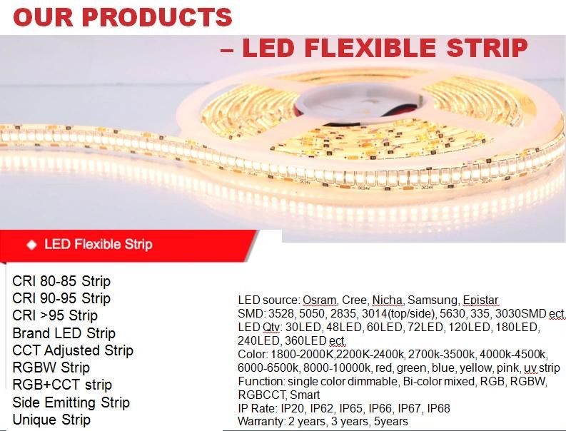 IP20/IP65/IP67/IP68 SMD5050 LED Flexible Strip/LED Strip Light/ Flexible LED Lighting R/G/B/RGB Strip