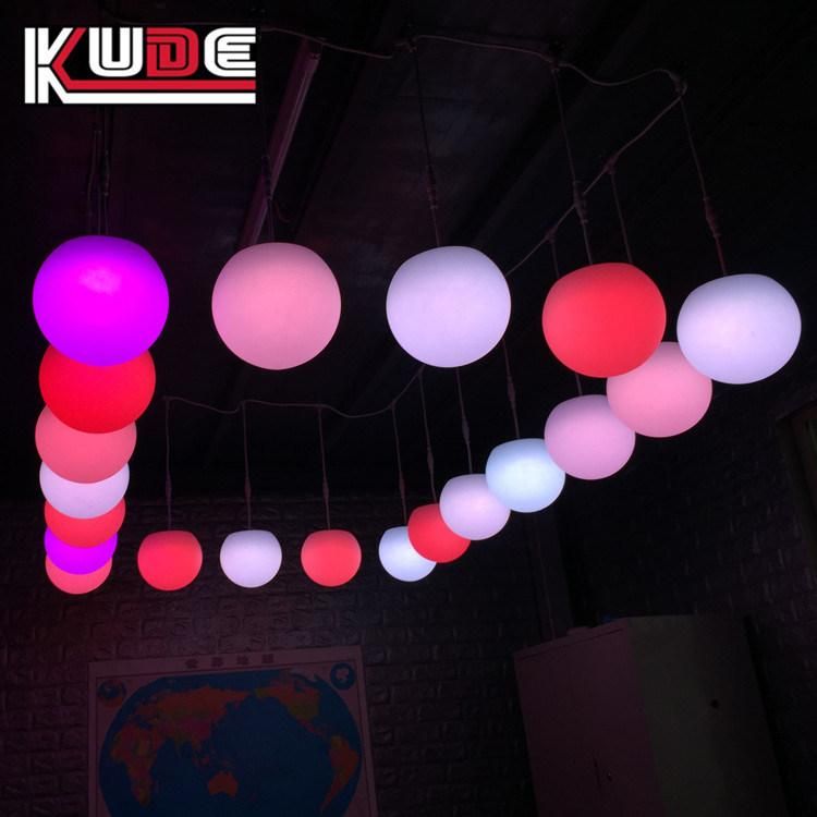 Colorful LED Lifting Ball Hanging Globe with Remote Control