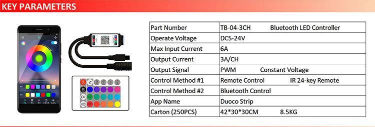 RGB Flex Light 12V SMD5050 30 LEDs/M 5m 2A Adapter Tuya Smart Blue Tooth APP LED Strip Controller