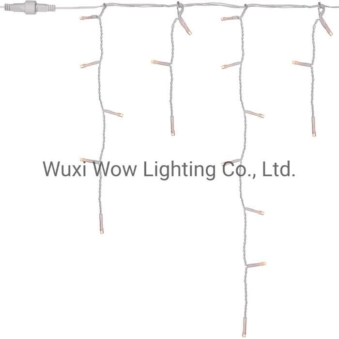 Low Voltage Connectable Icicle LED Christmas Lights Warm White