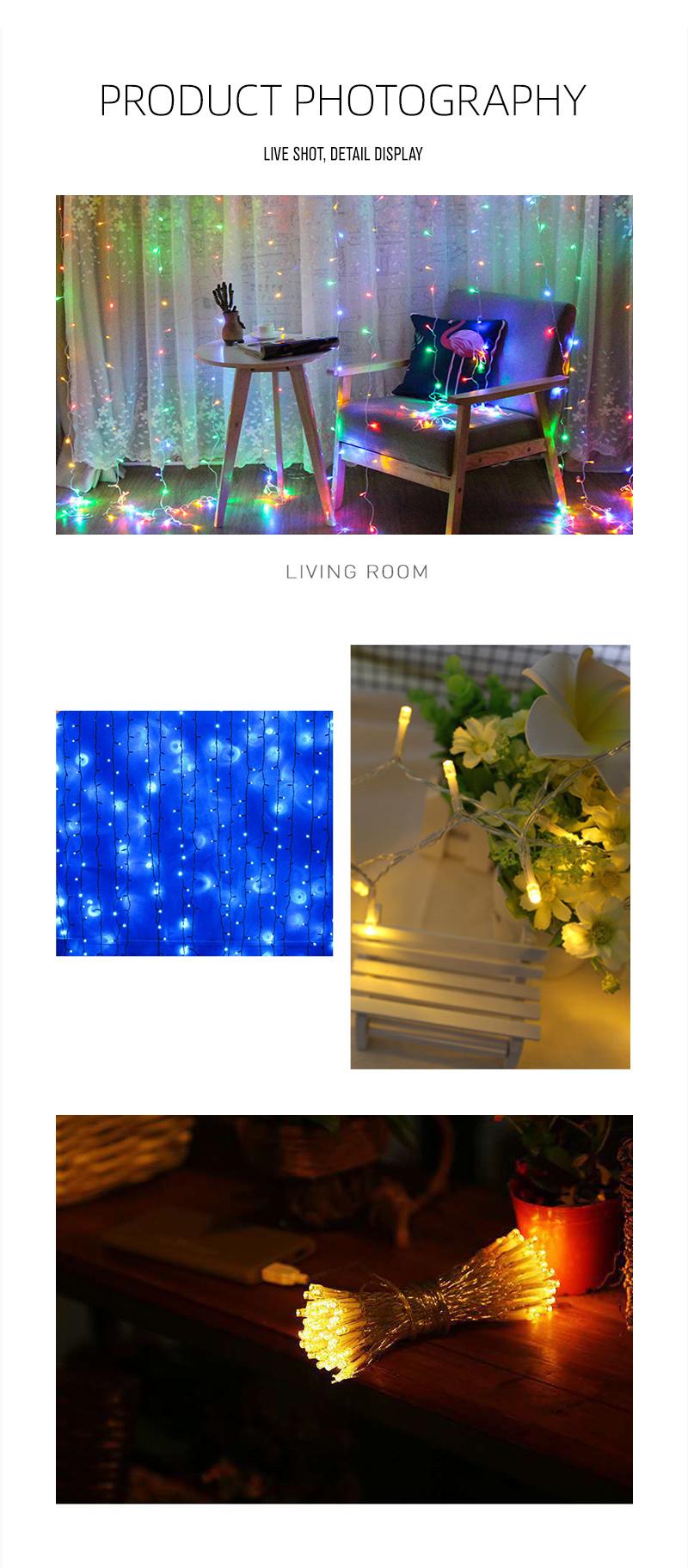 Remote Control Color Changing Curtain Decorative Light