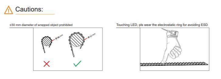 New Design High Brightness Uniform Lighting COB LED Strip Light 480LED 8mm DC24V