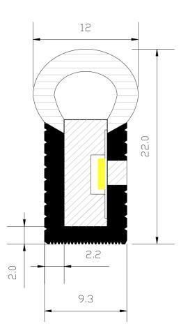 Ap302 RGB 5050 LED Strip Silicone LED Neon Flex Rope Lights Flexible Strip Light for Outdoor Waterproof Decoration Lighting