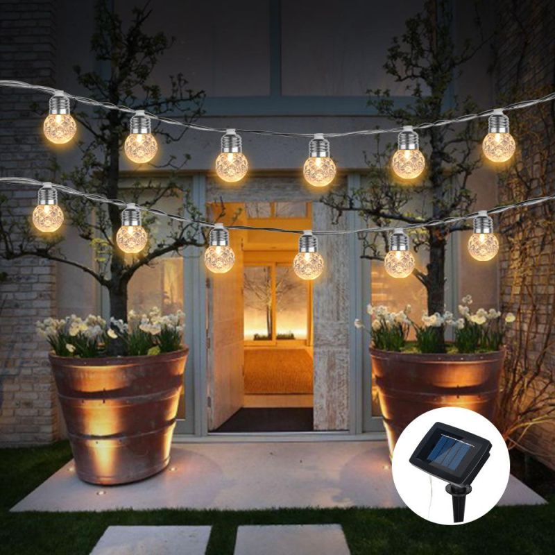 6m 20 Lights LED Solar Pineapple Ball Light String