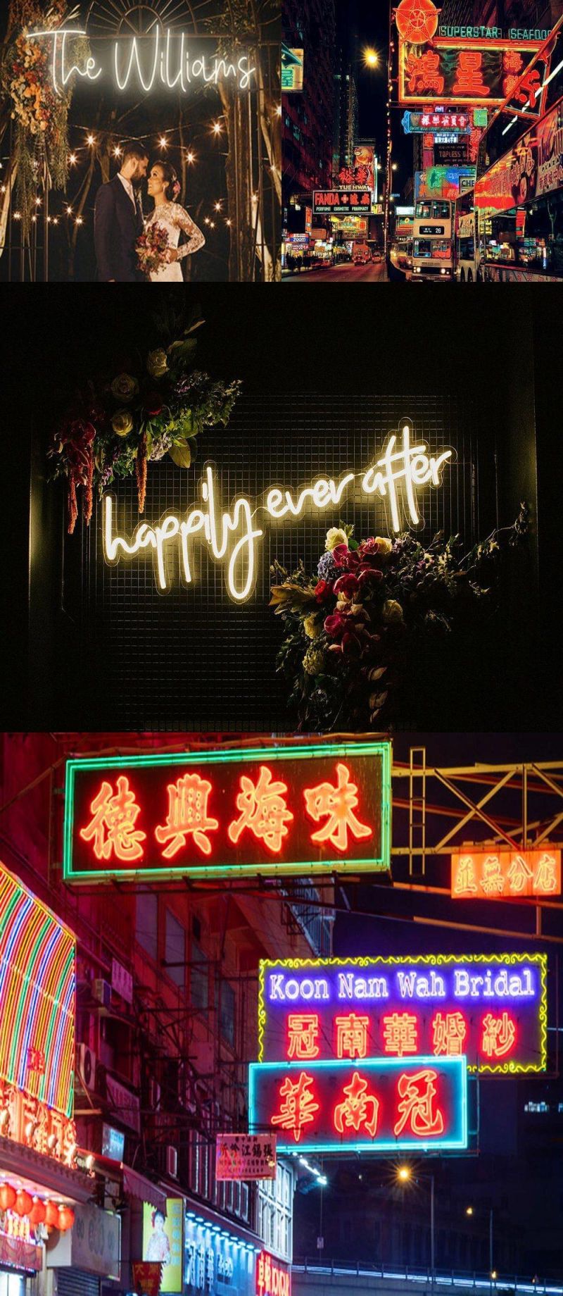 Custom Made Party Wedding 3D Decorative Sign Letters LED Flexible Neon Light Acrylic Wedding Sign