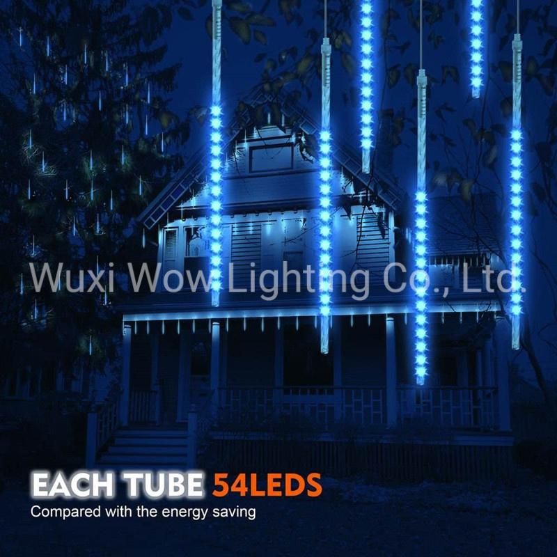 Bluefire Upgraded Meteor Lights 50cm 10 Spiral Tubes 540 LEDs Falling Snowfall Lights for Wedding Christmas Garden Tree Home Decor