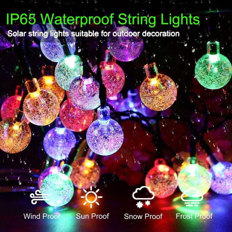 Waterproof Crystal Ball Lights Solar Powered Patio Lights for Outdoors Decoration