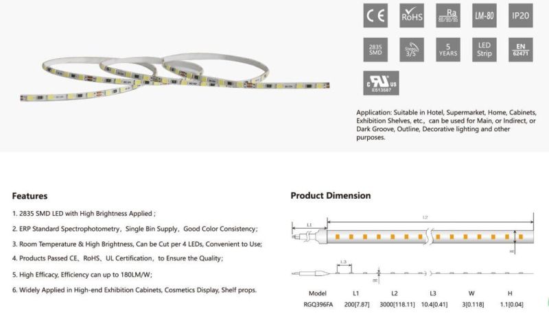 Rg High Efficiency Flexible LED Strip for LED Lighting