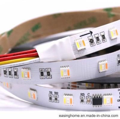 Digital 5m-15m Rgbww LED Rigid Flexible LED Strip Light CCT&gt;90 5050SMD 5 Colors Chips in 1 LED Colorful Strip Light