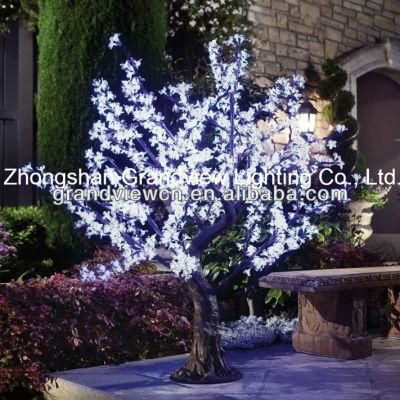 White Artificial LED Cherry Blossom Tree Beautiful Outdoor Lighting