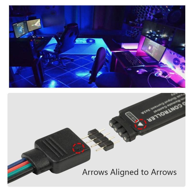 5V 2835 LED Light Strips Decoration Lighting USB Infrared Remote Controller Ribbon Lamp for Festival Party Bedroom RGB Backlight