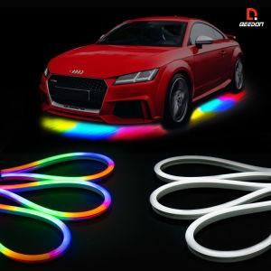 30cm/12inch APP Controlled Color Changing LED Flexible Strip Light for Interior Exterior Strips Car Truck Offroad Lights