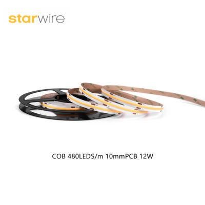 High Efficiency 480LEDs/M 10mmpcb 12W COB LED Strips