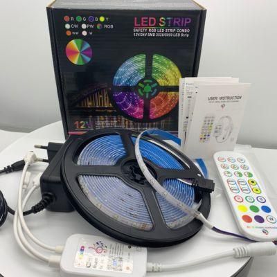 APP Controlled Full Kit Music Sync Voice Control Google Home Alexa Tuya 3528 5m 60W WiFi Smart RGB LED Strip Light