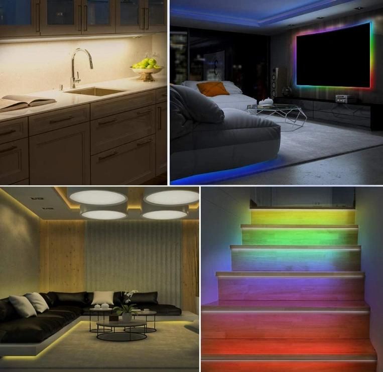 Amazon Hot Sale 5050USB Lamp with RF Remote Control TV TV RGB Colorful Background LED Strip