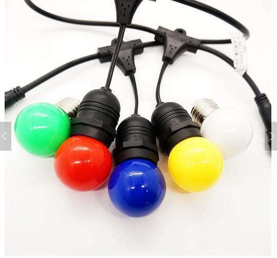 Outdoor Heavy Duty Festoon Lights with Plastic Colorful G45 Bulbs