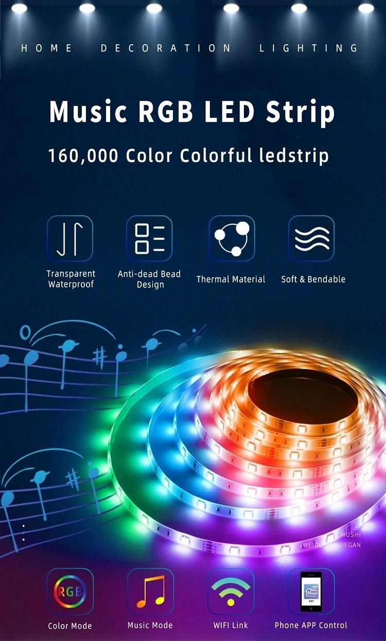 LED Strip Lamp DC12V IP65 WiFi Smart LED Strip Light RGB LED Strip