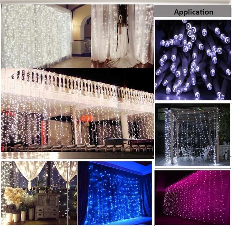 USB Powered Warm White Color Indoor Decoration Copper Wire LED Curtain Light