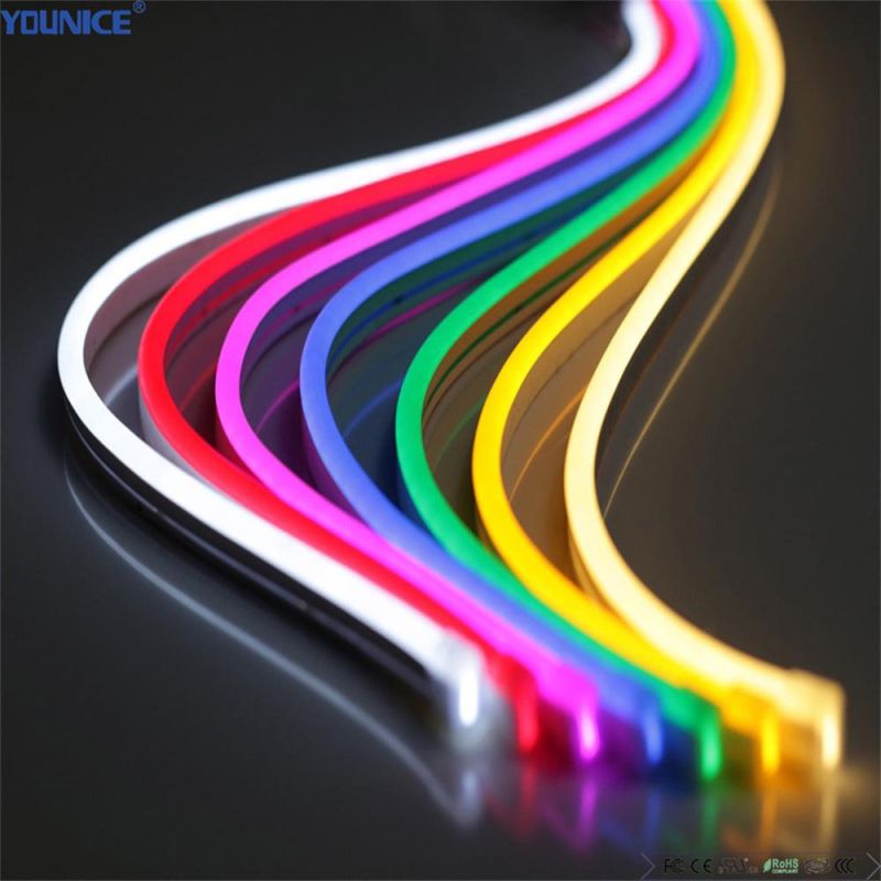 R/G/B/Y/O/W/W DC24V Size 8*13.5mm Side Bending LED Flexible Neon Strip for Sign