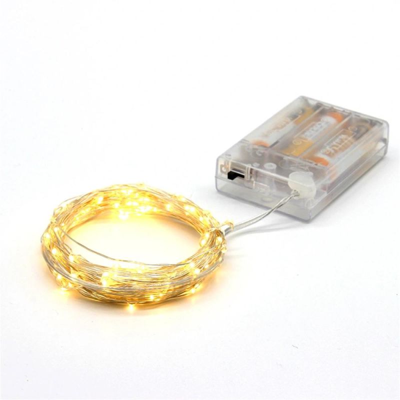 Copper Wire 3 AA Battery Operated LED Micro String Light