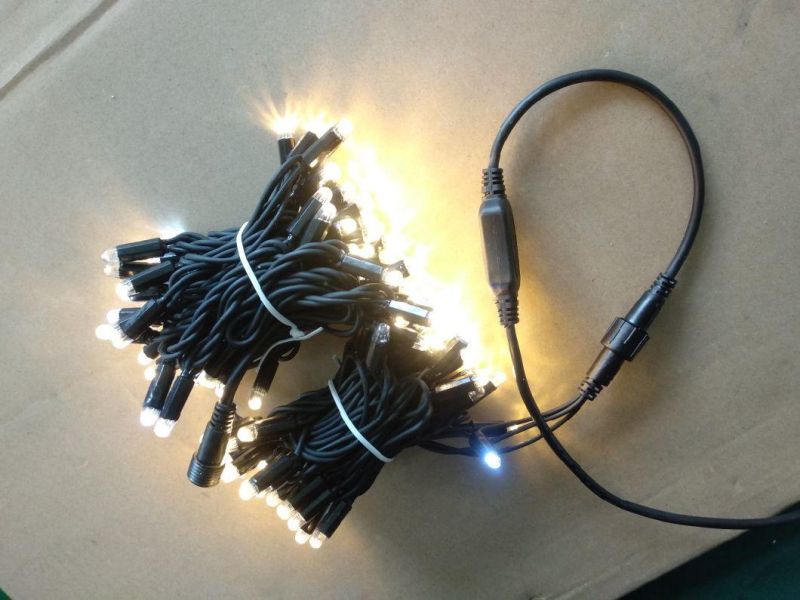 IP65 Christmas Light Garden Decoration Chain Light Rubber Wire LED with Cap and Insert Glue