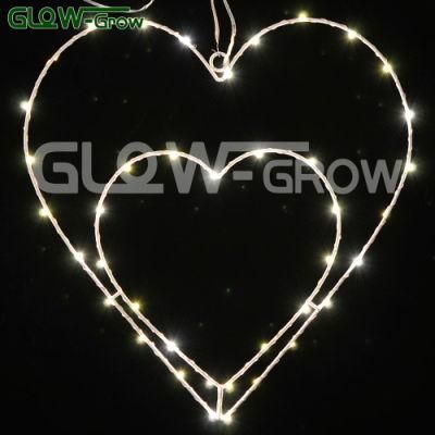 Heart Shape Motif Light LED Christmas Fairy Light for Wedding Tree Garden Patio Home Bedroom Decoration