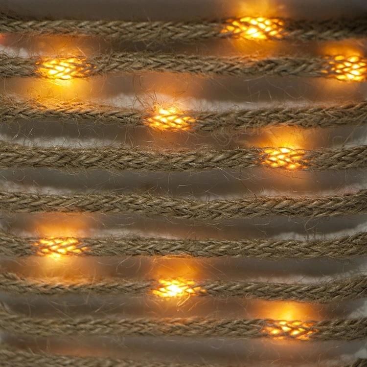 Battery Operated Indoor Use 4.5V 25 Lights Fairy LED String Lights Hemp Rope Copper String Lights