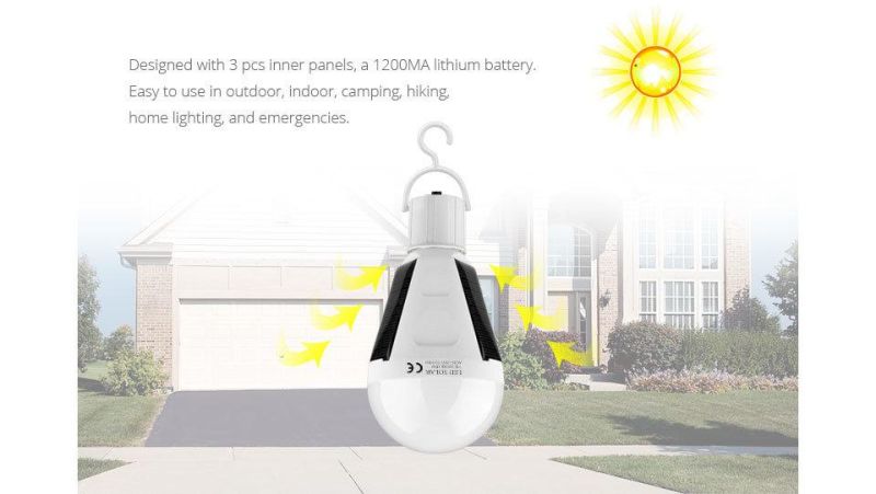 Rechargeable LED Solar Emergency Bulb