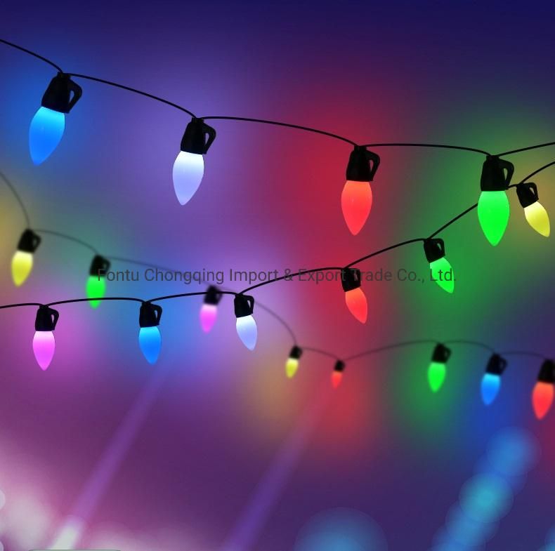 S14 G40 Smart LED String Light Ball, RGB 16 Million Colours Twinkle Lights, APP Control Strawberry Ball for Garden Holiday etc