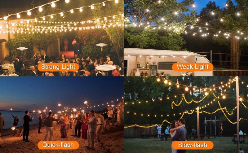 LED String Lights Solar Patio Lights for Backyard Patio Porch Cafe