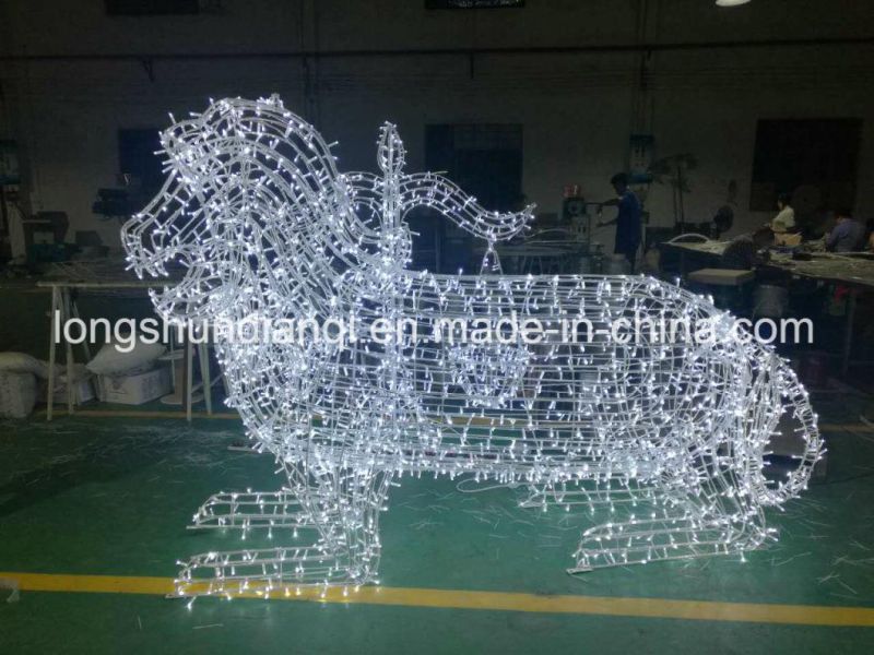 LED 3D Lion Animal Modeling Christmas Outdoor Decoration Light