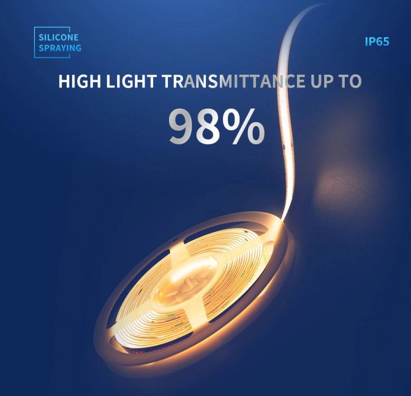 High Light Transmittance up to 98% IP65 Waterproof Flexible LED Strip Light