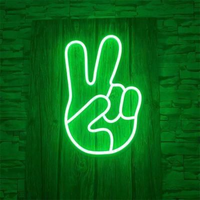 Drop Shipping LED Custom Logo Light Neon Sign Peace and Love LED Neon Sign Light