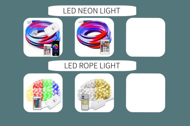 LED Neon 5m 60W RGB Flexible Smart Neon Chasing Lighting LED Strip Light