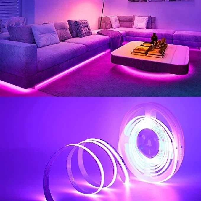 IP 68 Waterproof 12V 24V LED Lighting High Density Linear COB Flexible LED Strip