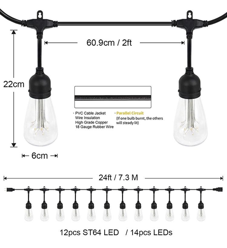 Waterproof Christmas Decorative Holiday Party String Light