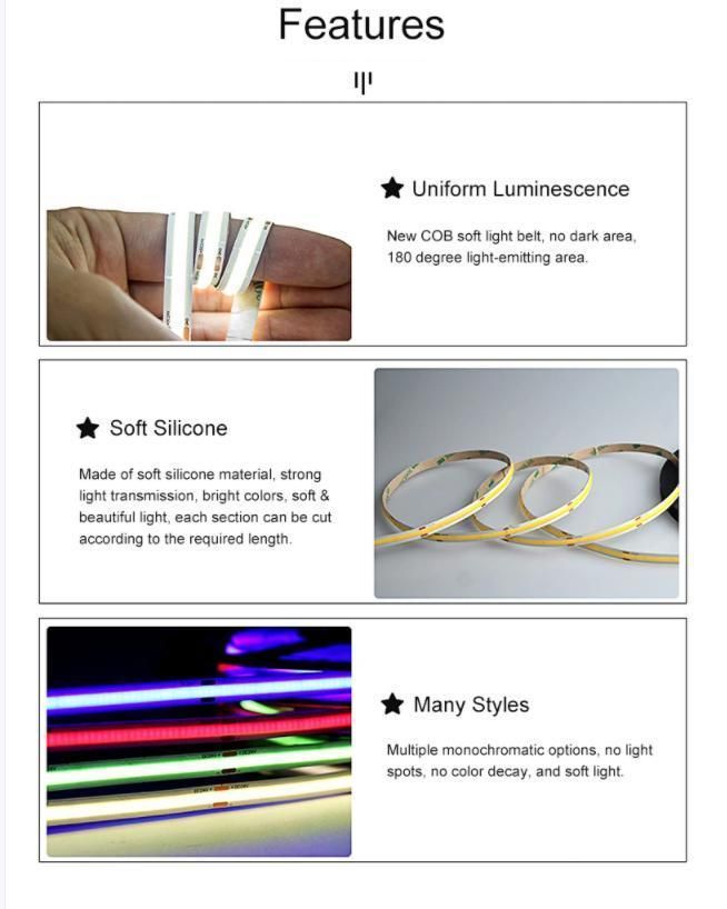 Many Color Temperature and Color COB LED Strip