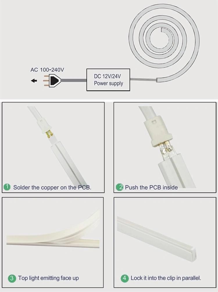 Flexible Silicone Neon Strip Light for Indoor Warm Color Series Lighting