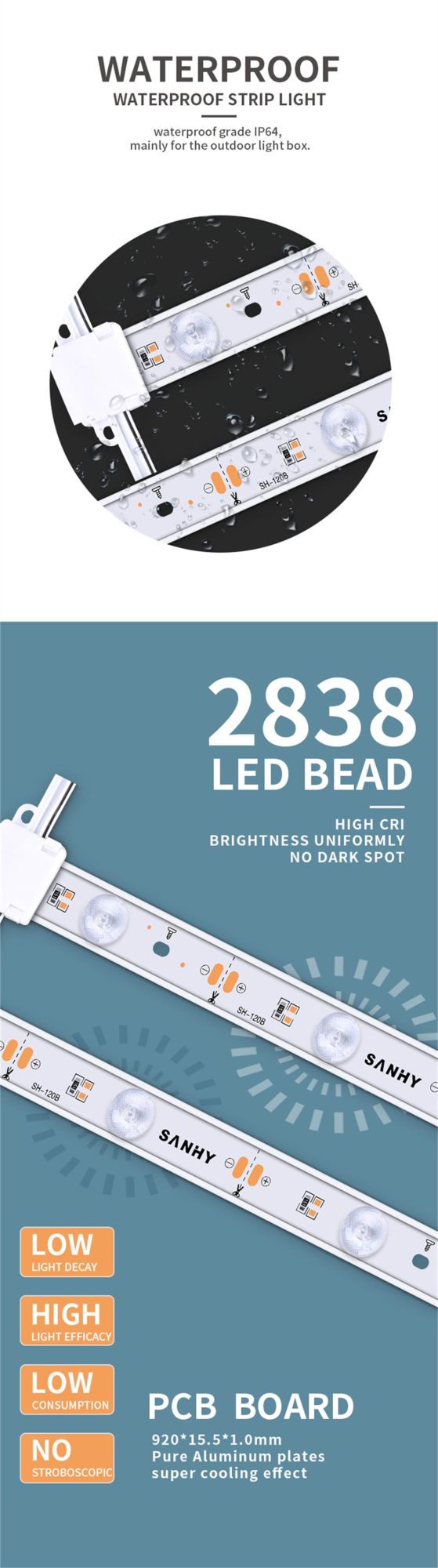 High Quality Light Box Diffuse Light Strip 12V 6337 LED Strip Light