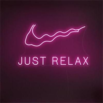 Neon Light Sign Custom Made Just Relax Letter Neon Light Manufacturer