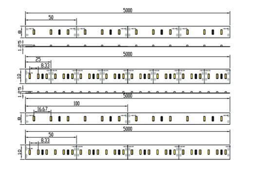 8mm 90LEDs/M 12V High Brightness SMD 3014 LED Light Strip