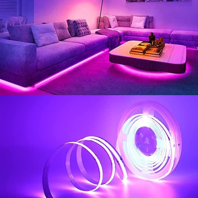 COB LED Rope Light DC 12V/24V Flexible COB Strip Light for Home Hotel Decorative Lighting